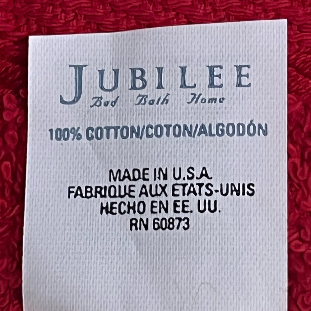Free w/ purchase/Jubilee washcloth NWT/